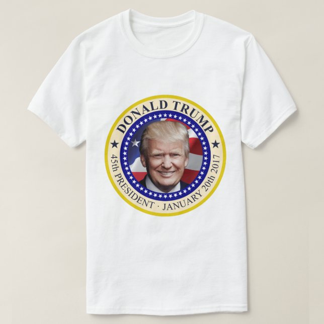 T-shirt Presidente dos Estados Unidos de Donald Trump 45th (Frente do Design)