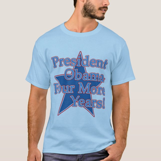 T-shirt Presidente Obama quatro mais anos (Frente)