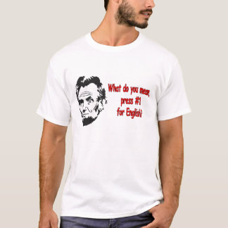 T-shirt Pressione 1 para o inglês?