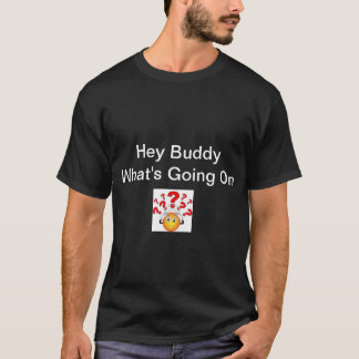 T-shirt preta com citações de Buddy