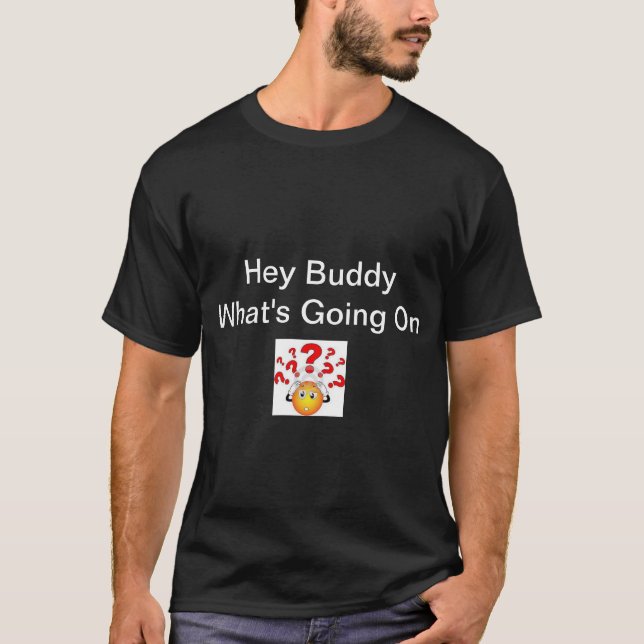 T-shirt preta com citações de Buddy (Frente)