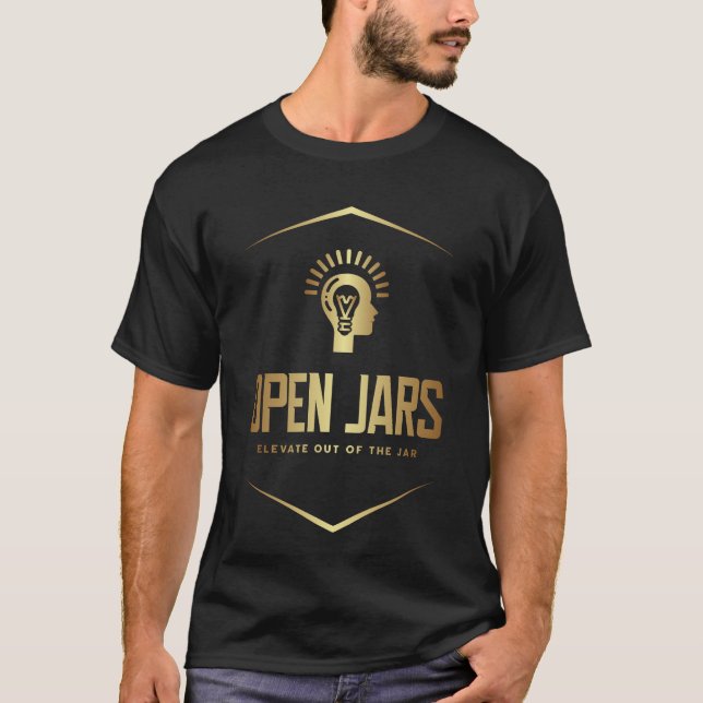 T-shirt preta com design (Frente)