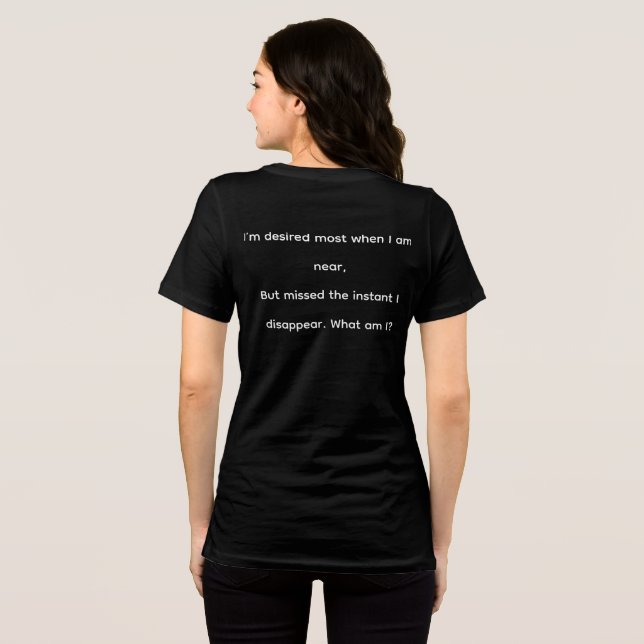t-shirt preta para mulheres (Verso completo)