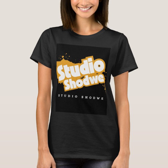 t-shirt preta para mulheres (Frente)