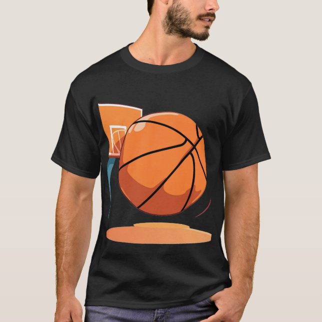 T-Shirt preto básico Grande Basquete (Frente)