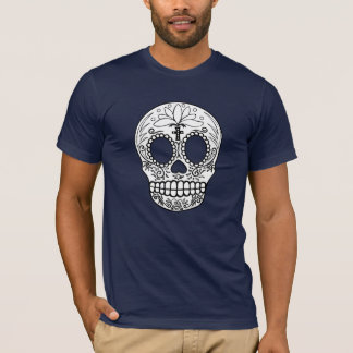 T-shirt preto/branco do crânio