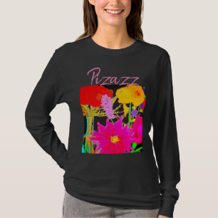 T-Shirt Preto com Flores por Artista