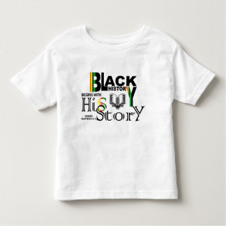 T-shirt preto da criança da História-HiSStory