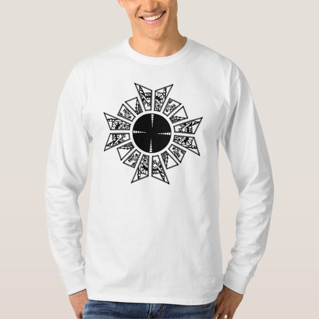 T-shirt Preto da estrela da lamentação (Frente)