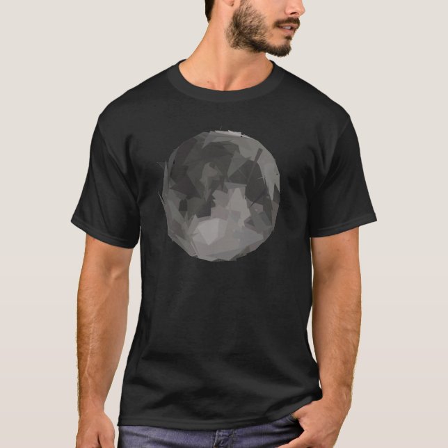 T-shirt preto da lua (Frente)