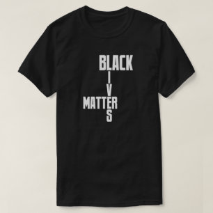 T-shirt preto da matéria das vidas