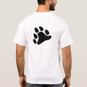 T-shirt preto da pata (design traseiro)