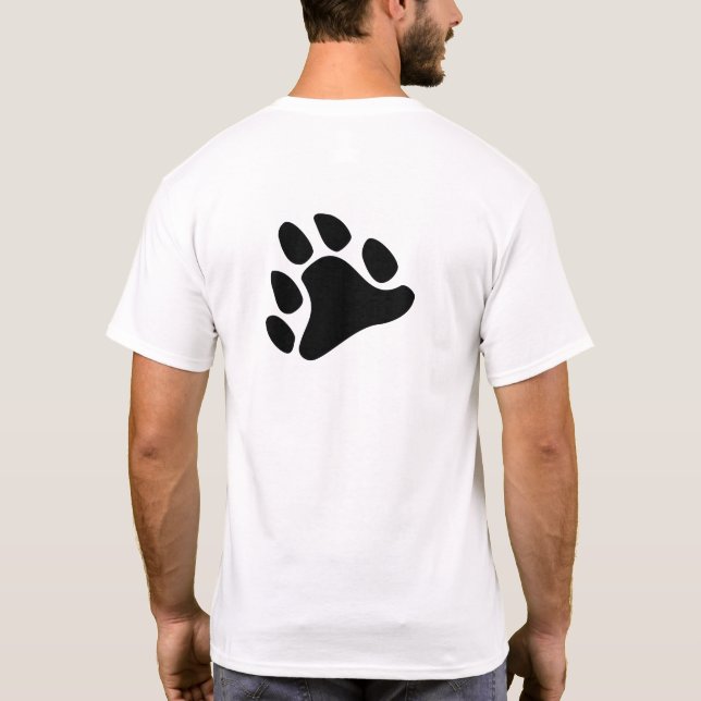 T-shirt preto da pata (design traseiro) (Verso)