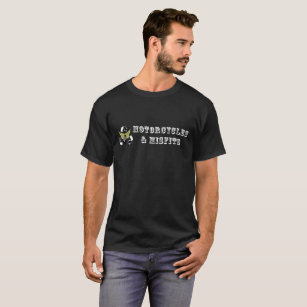 T-shirt Preto das motocicletas & dos desajustes