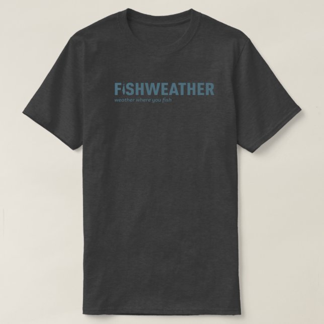 T-shirt preto de FishWeather (Frente do Design)