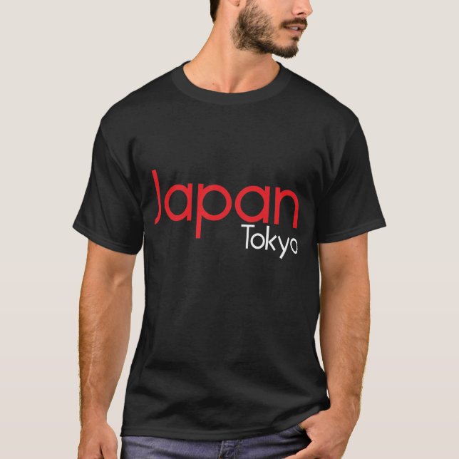 T-shirt preto de Japão Tokyo (Frente)