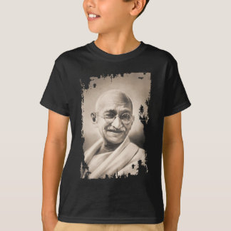 T-shirt preto de Mahatma Gandhi