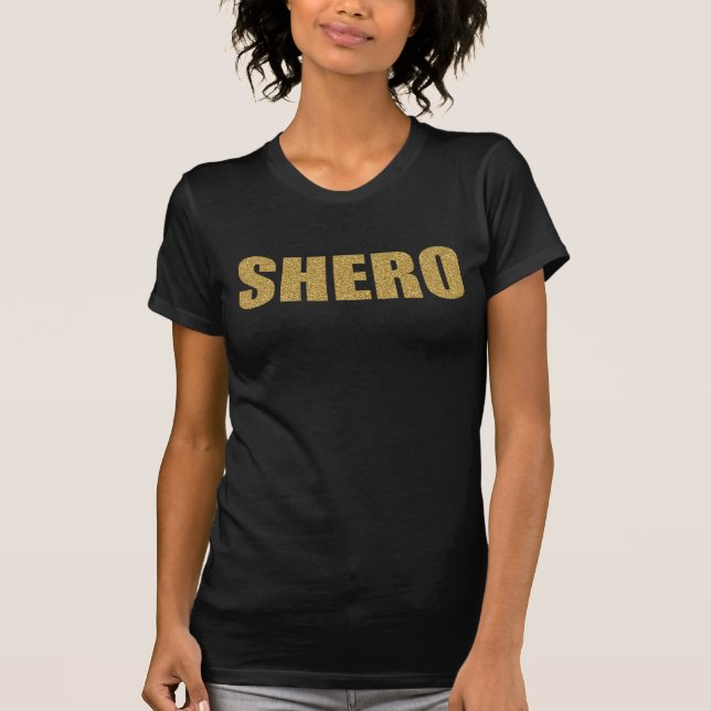 T-SHIRT PRETO DE SHERO (Frente)