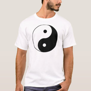 T-shirt Preto de Taijitu do chinês do sinal do taoísmo d