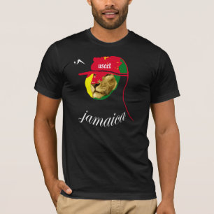T-shirt preto de Useet Jamaica Lionhead