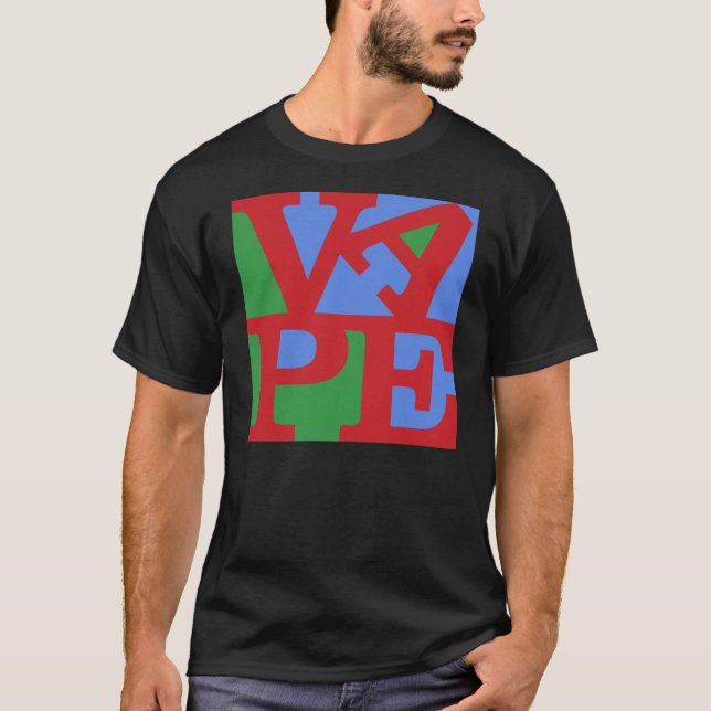 T-shirt preto de Vape (Frente)