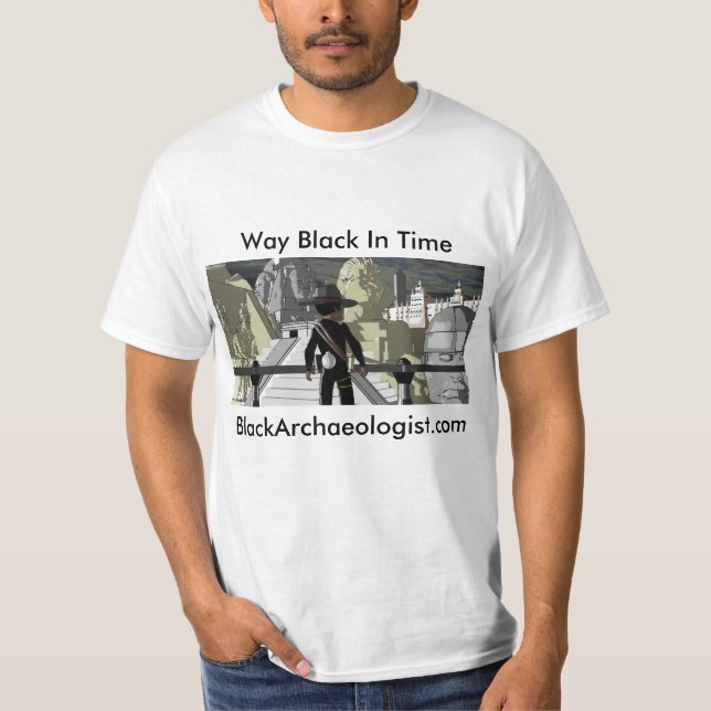 T-shirt preto do arqueólogo (Frente)