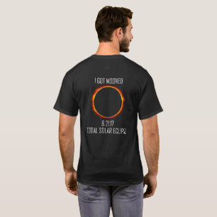 T-shirt preto do eclipse solar 2017 totais
