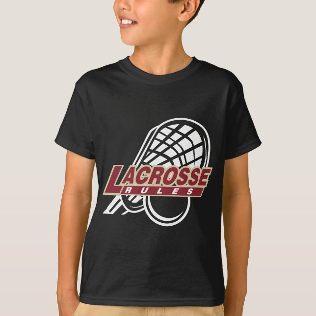 T-shirt preto do Lacrosse (Frente)