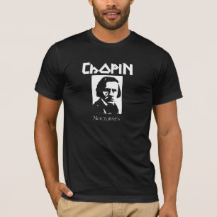 T-shirt preto do metal dos noturnos de Chopin