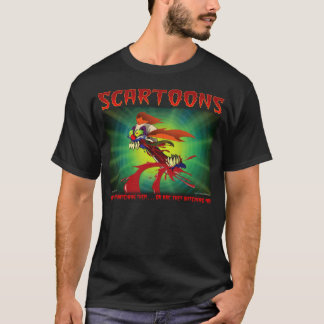 T-shirt preto do palhaço de SCARTOONS