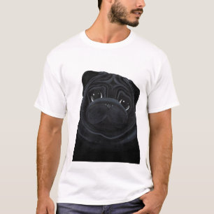 T-shirt preto do Pug