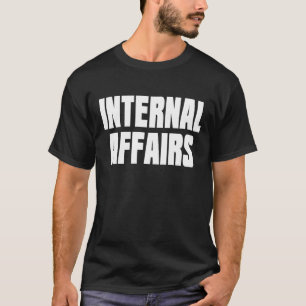 T-shirt preto dos assuntos internos