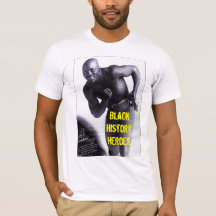 T-shirt preto dos heróis da história (homens)