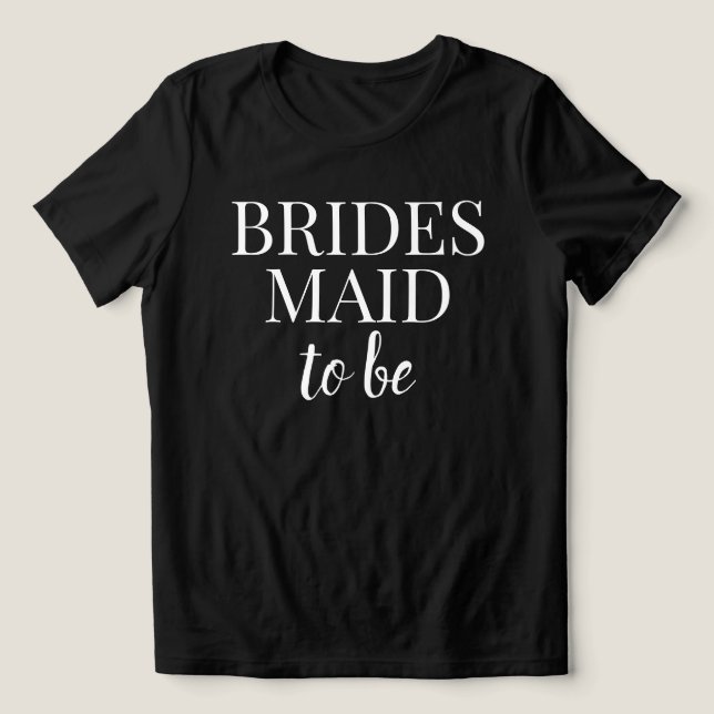 T-Shirt Preto e Branco Dama de Honra a Ser (Design frontal)