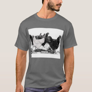 T-shirt preto e branco do gigante do jérsei
