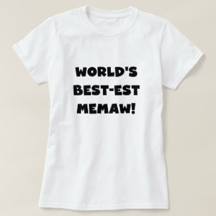 T-shirt preto e branco do Melhor-est Memaw do