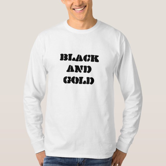 T-SHIRT PRETO E DOURADO TEE    7 (Frente)