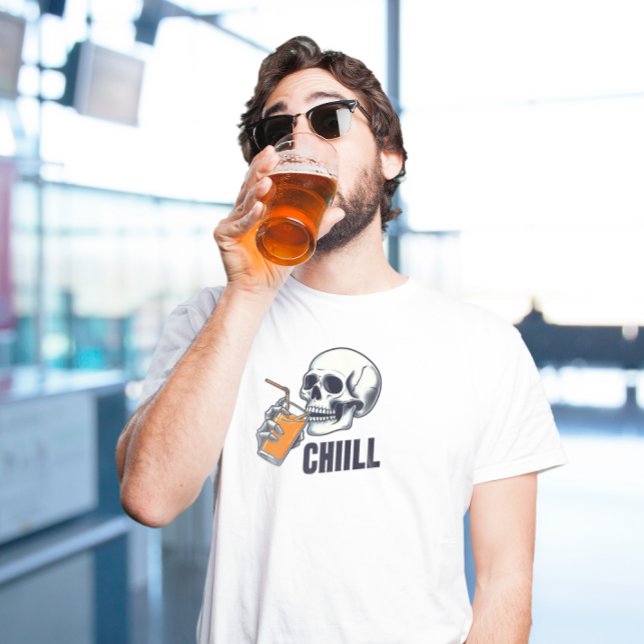 T-Shirt Preto e Laranja Ilustração Chuleiro (Criador carregado)