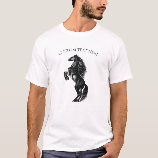 T-Shirt Preto Eterno com Texto Cutom (Frente)