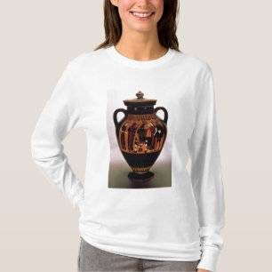 T-shirt Preto-figura amphora do sótão que descreve o