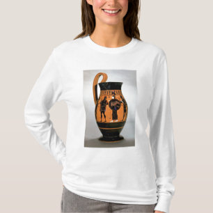 T-shirt Preto-figura olpe do sótão que descreve Athena