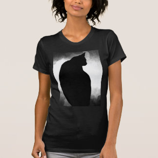 T-Shirt Preto Gato Silhuette