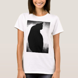 T-Shirt Preto Gato Silhuette