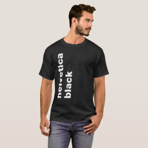T-shirt preto Helvética