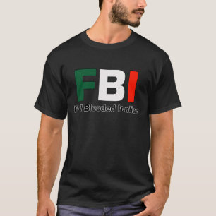 T-shirt preto italiano completo do FBI Blooded