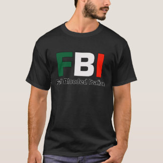 T-shirt preto italiano completo do FBI Blooded