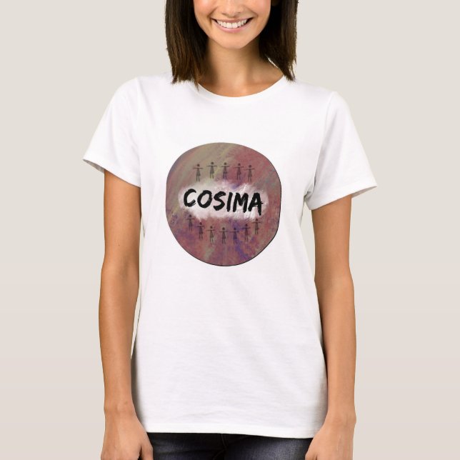 T-shirt preto órfão - Cosima (Frente)