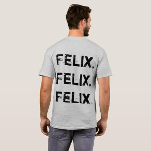 T-shirt preto órfão das citações de Felix