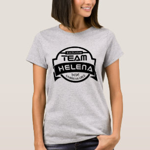 T-shirt preto órfão de Helena da equipe