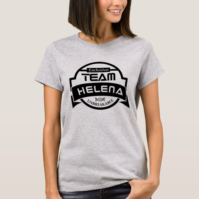 T-shirt preto órfão de Helena da equipe (Frente)